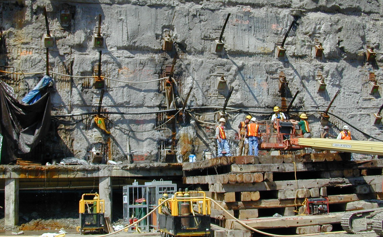 Chemical grout injection at World Trade Center 'bathtub' site after 9/11